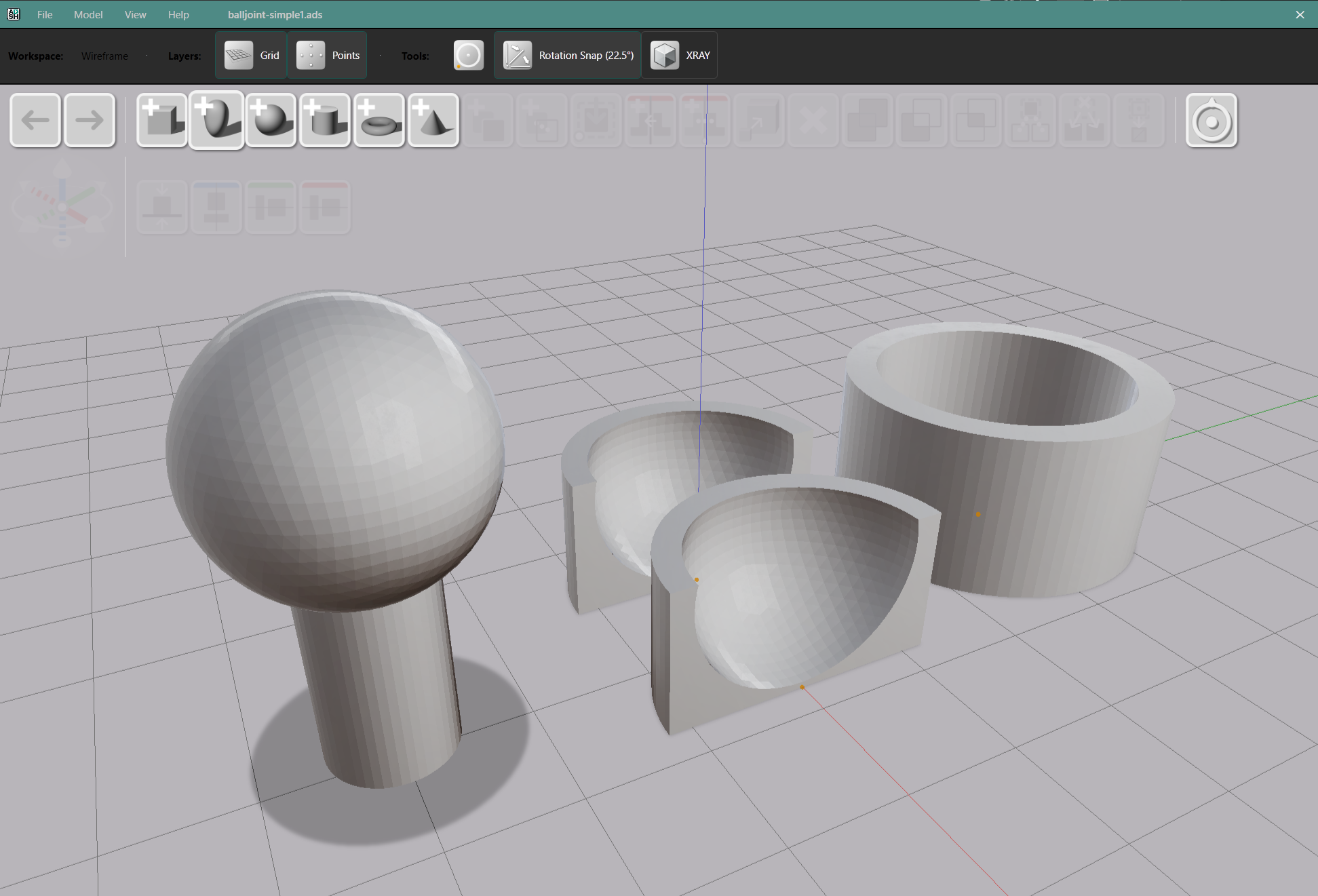 AdaShape showing boolean operations on solids